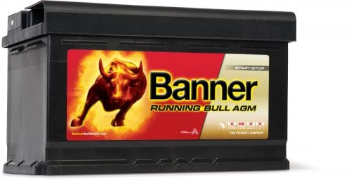 Banner Akkumulátor 80Ah 800A Running Bull Jobb+ AGM 580 01