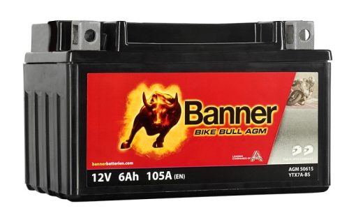 Banner Motor Akkumulátor 6Ah 85A Bike Bull Bal+ AGM 50615