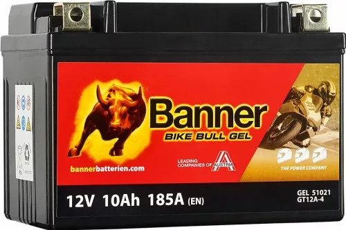 Banner Bike Bull AGM+SLA 12V 10Ah Bal 51021 YTZ12A-BS Zselés Motor Akkumulátor
