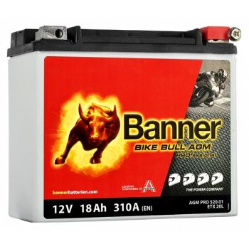 Banner Motor Akkumulátor 18Ah 310A Bike Bull Jobb+ AGM 520 01