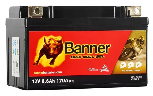 Banner Motor Akkumulátor 8,6Ah 170A Bike Bull Bal+ GEL 509 01