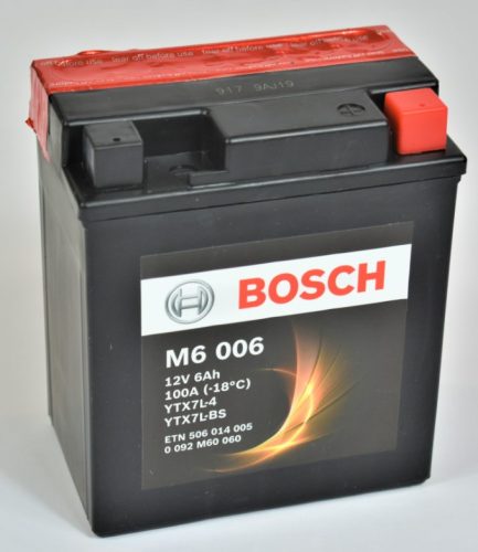 Bosch AGM 12V 6Ah YTX7L-BS Motor Akkumulátor