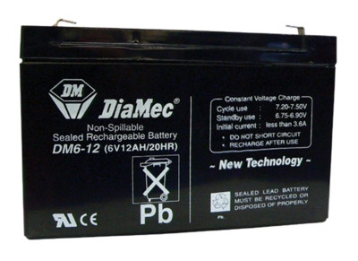 Diamec Akkumulátor 6V 12Ah Jobb+ DM6-12