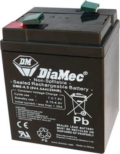 Diamec Akkumulátor 6V 4.5Ah Jobb+ DM6-4.5