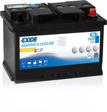 Exide Munka Akkumulátor 56Ah Marine&Leisure Jobb+ ES 650