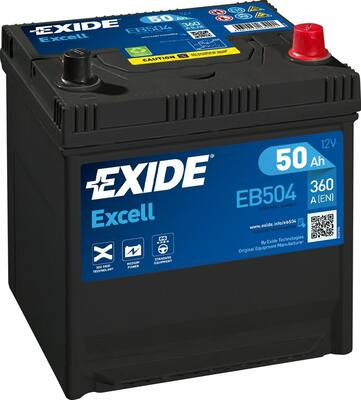 Exide Akkumulátor 50Ah Excell Jobb+ EB504