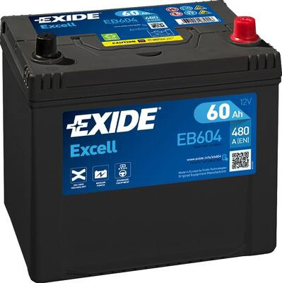 Exide Akkumulátor 60Ah Excell Jobb+ EB604