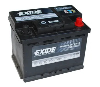 Exide Start Stop Akkumulátor 60Ah Jobb+ EFB EL600