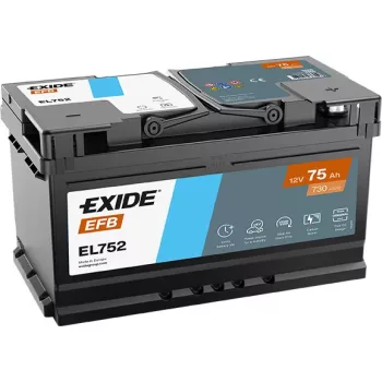 Exide Start Stop Akkumulátor 75Ah Jobb+ EFB EL752