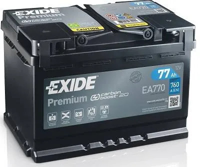 Exide Premium Akkumulátor 77Ah Jobb+ EA770