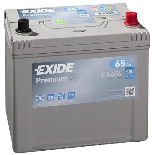 Exide Excell 65Ah 580A (EA654) Jobb+ Ázsiai Autó akkumulátor