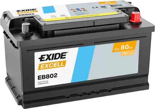 Exide Akkumulátor 80Ah Excell Jobb+ EB802