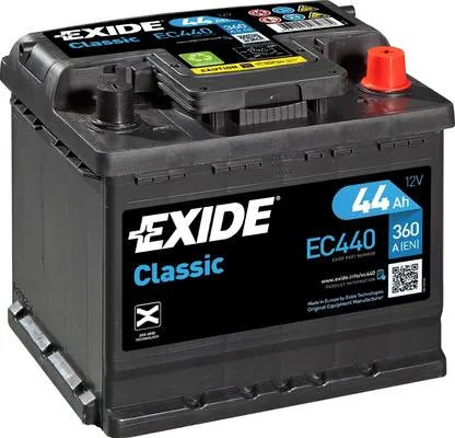 Exide Akkumulátor 44Ah Classic Jobb+ EC440