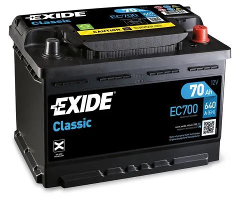 Exide Akkumulátor 70Ah Classic Jobb+ EC700