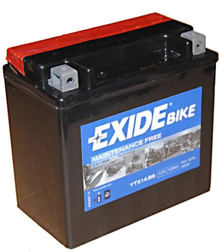 Exide Motor Akkumulátor 12Ah Bal+ AGM ETX14-BS