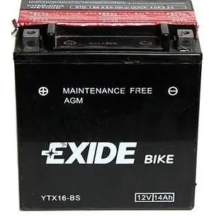 Exide Motor Akkumulátor 14Ah Bal+ AGM ETX16-BS