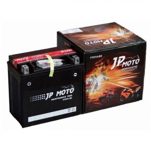 JP MOTO 12V 12Ah Bal YTX14-BS Zselés Motor Akkumulátor