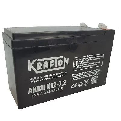 Krafton Akkumulátor 12V 7,2Ah Jobb+ K12-7.2