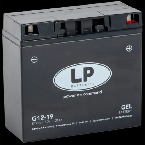 Landport G12-19 12V 21Ah Jobb+ Motor GEL & Lithium Akkumuláror