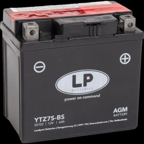 Landport YTZ7S-BS 12V 6Ah Jobb+ Motor AGM felitatott Akkumuláror