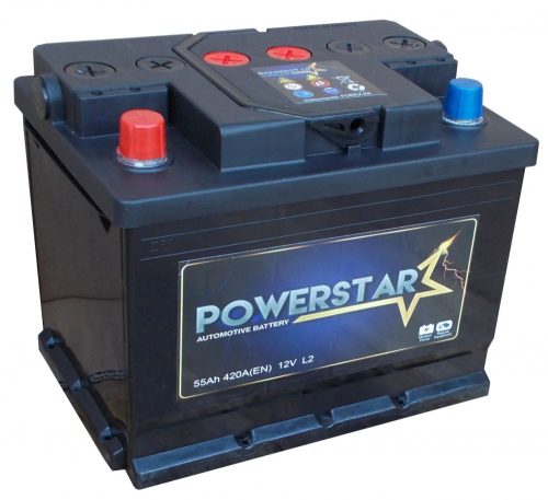 Powerstar Akkumulátor 55Ah Bal+ PS-L2