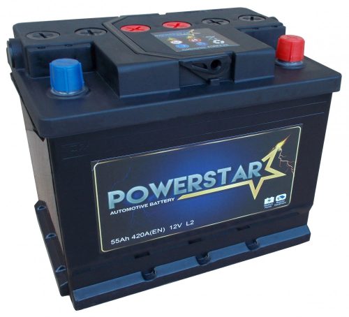 Powerstar Akkumulátor 55Ah Jobb+ PS-L2