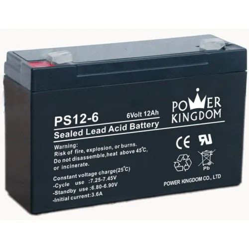 Power Kingdom Akkumulátor 6V 12Ah Szünetmentes PK6-12