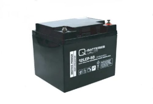 Q-Batteries 12V 50Ah Jobb+ Szünetmentes akkumulátor AKKU 12LCP-50