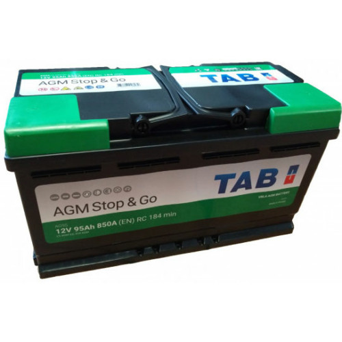 TAB AGM Stop & Go 12V 105Ah 950A Jobb+ Autó Akkumulátor