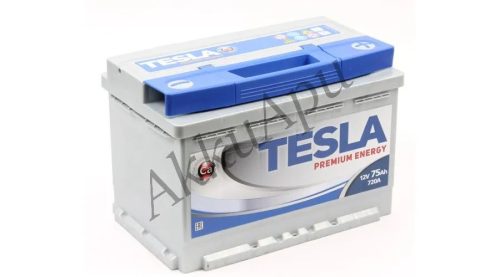 Tesla 12V 75Ah 720A Jobb+ Személyautó Akkumulátor TESLA75