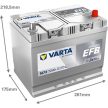 Varta EFB Akkumulátor 72Ah Jobb+ 572501076 D842 Ázsiai