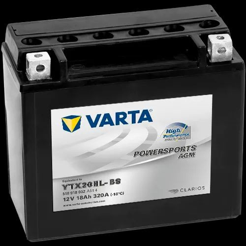 Varta Powersports (AGM) YTX20H-BS 12V 18Ah Motor Akkumulátor
