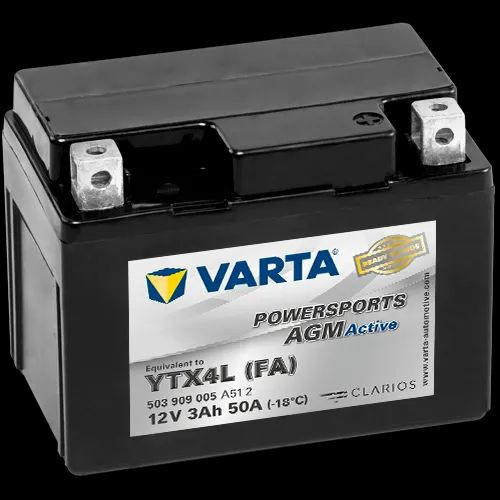 Varta Powersports AGM Active YTX4L-4 12V 3Ah Motor Akkumulátor