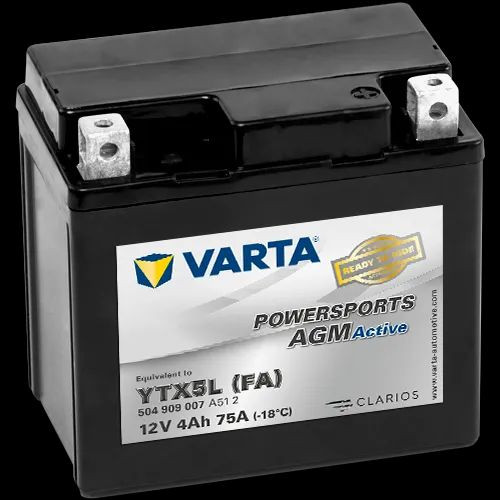 Varta Motor Akkumulátor 4Ah Jobb+ AGM YTX5L-4, YTX5L-BS