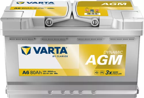 Varta AGM Akkumulátor 80Ah Jobb+ 580901080D852,SD580901