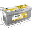 Varta AGM Akkumulátor 105Ah Jobb+ 605901095D852,SD605901