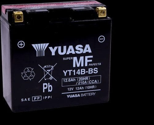 Yuasa Motor Akkumulátor 12,6Ah Bal+ AGM YU-YT14B-BS