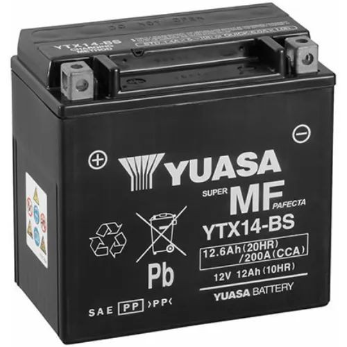 Yuasa Motor Akkumulátor 12Ah Bal+ YUYTX14-BS